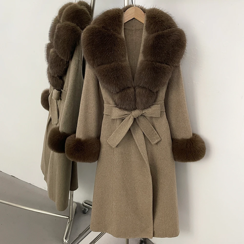 

Faux Fur Jacket Warm Clothes for Women Female Woolen Spring Long Sleeves Long Wool Coat New Autumn Winter Fur Coat Artificial