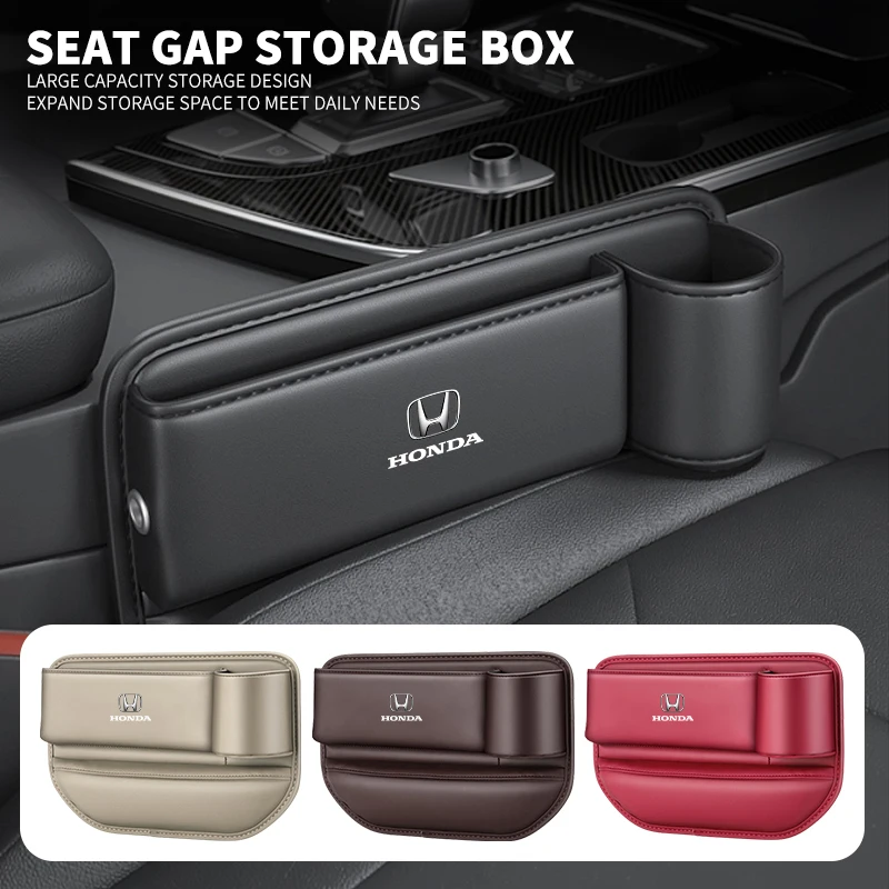 Multifunction Car Seat Gap Leak-proof Storage Bag For Honda Mugen Power Civic Accords CRV Hrv Jazz CBR VTEC VFR Auto Accessories