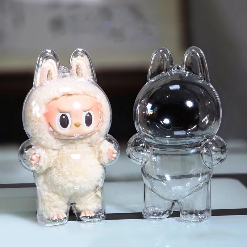 

Labubu Transparent Protective Storage Case Plush Dolls Display Bag Organizer Box