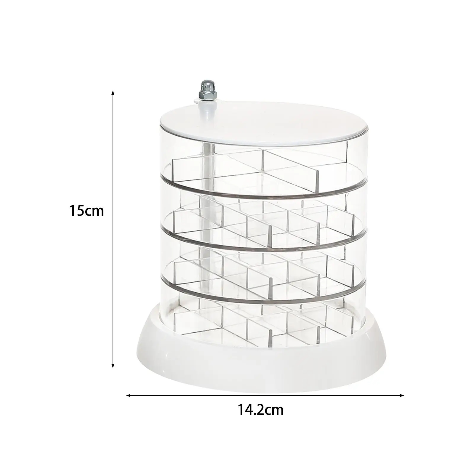 Rotating Jewelry Box Jewelry Tray Women Fashion Hair Ties Earrings Holder 4 Layers Jewelry Organizer Box for Dorm Bathroom