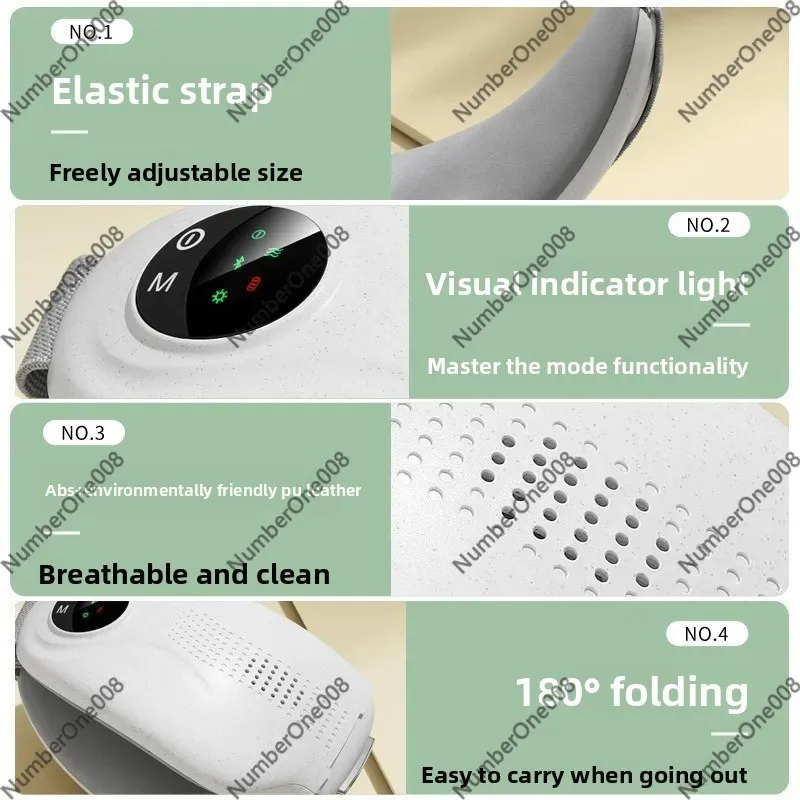 Foldable Bluetooth Eye Massager with Constant Temperature Heating and Hot Compress for Relaxation Gift