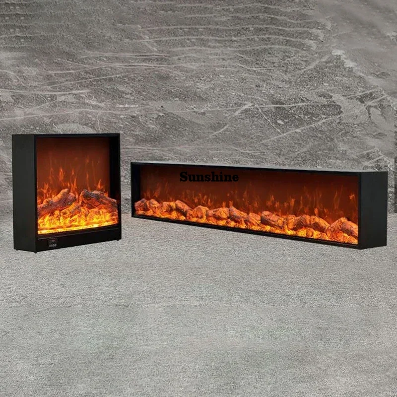 European Electronic Fireplaces Home Living Room Embedded Decoration Fireplace Modern Simulated Flame Fireplace Heater Room Decor