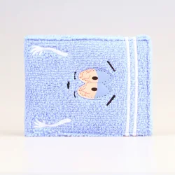 Towel cloth embroidered anime fashion wallet, designer personalized ID card holder