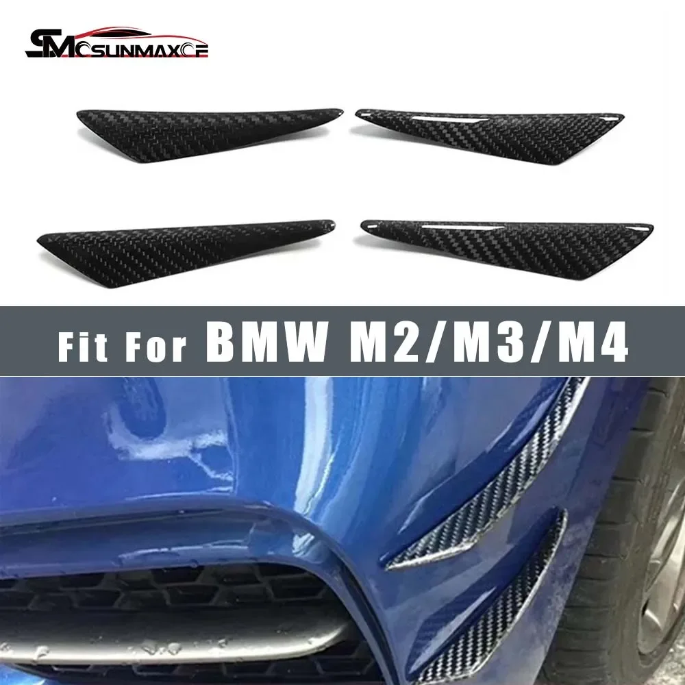 

Carbon Fiber Front Bumper Side Canards Spoiler Fins Sticker Car Accessories For BMW M2 E90 E92 M3 M5 M6 E93 F10 F12 F13 F16 F87