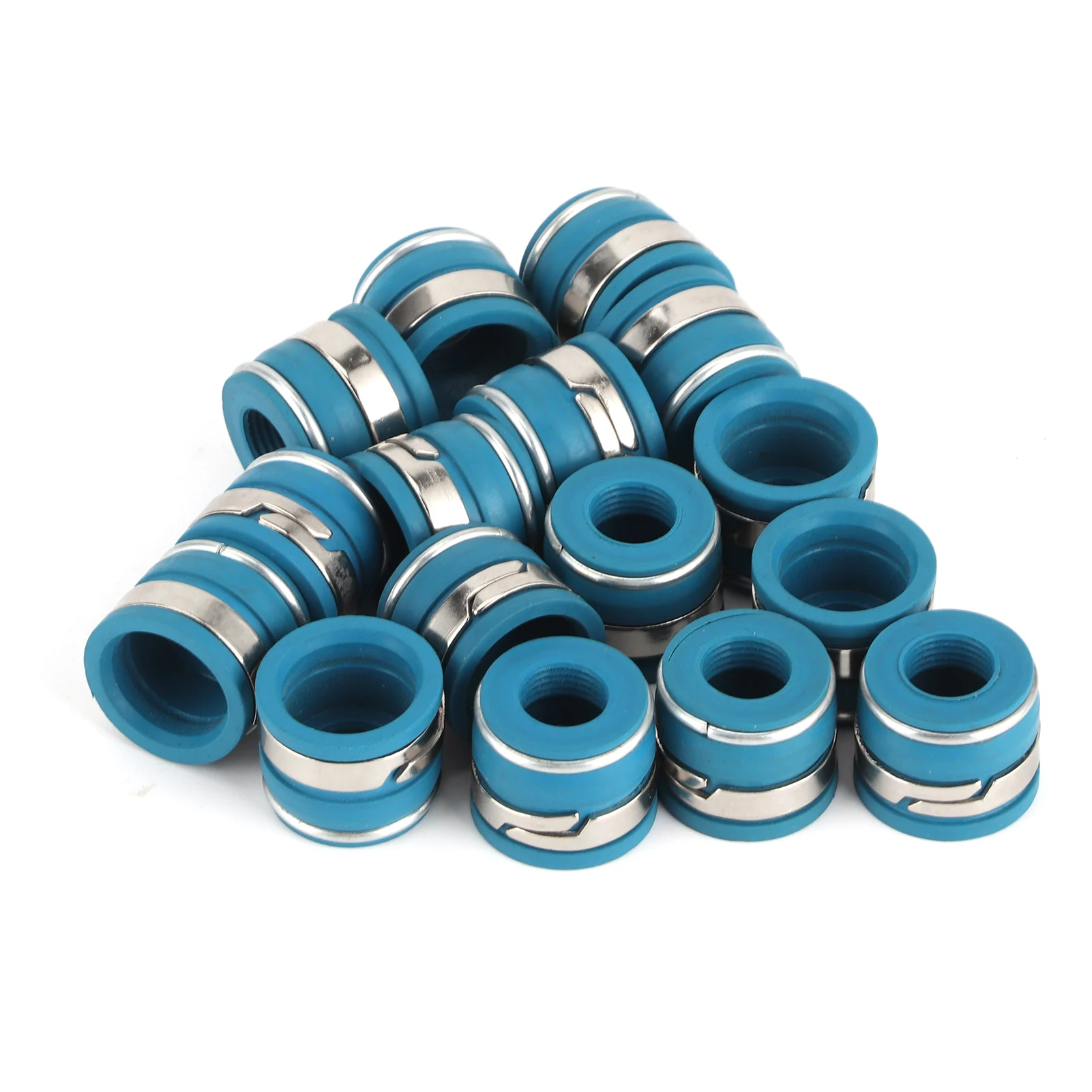 16pcs Valve Stem Oil Seals Set Fluororubber Excellent Sealing Parts Fit For GM SBC V8 Engine