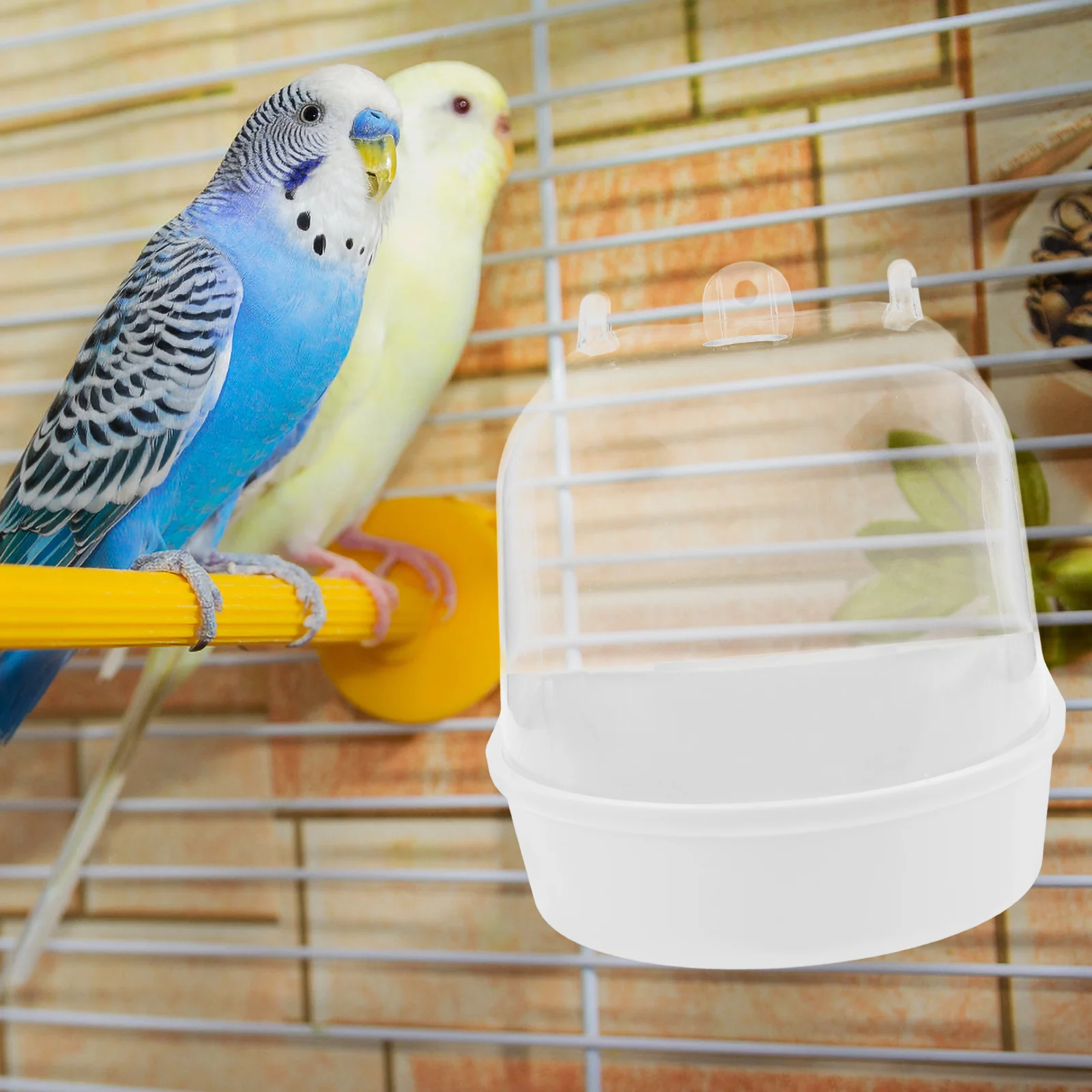 

Transparent For Cage Small Bird Basin Hanging Parrot Bathtub Indoor Pet Bird Bath Cockatiel Feeder Abs Cage Bath