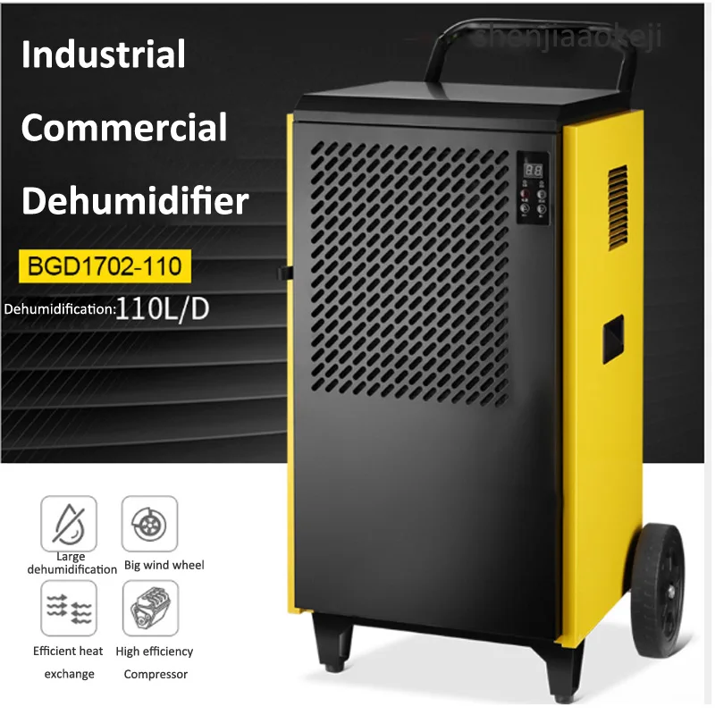 138L/day Industrial/commercial Dehumidifier Smart Efficient Dehumidify Multi-protection Air Dryer for Market/engine Room/WC 220v