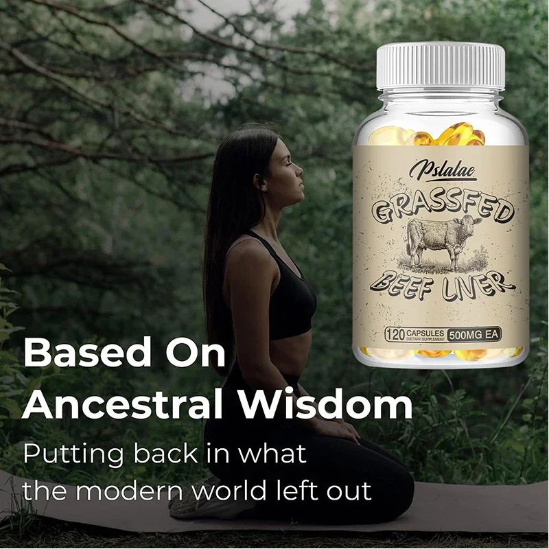 كبد لحم البقر من جراس فيد - يدعم إنتاج الطاقة والهضم والمناعة والمكملات الصحية العامة - 120 كبسولة #5