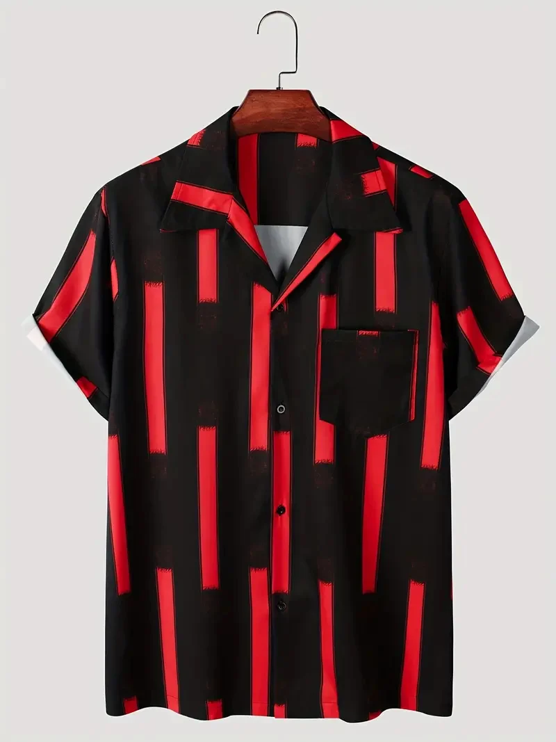 Chemise de plage hawaïenne à manches courtes pour hommes, vêtements College à boutons, chemisier décontracté, chemise sociale, mode cool, Y-Baroque, nouveau