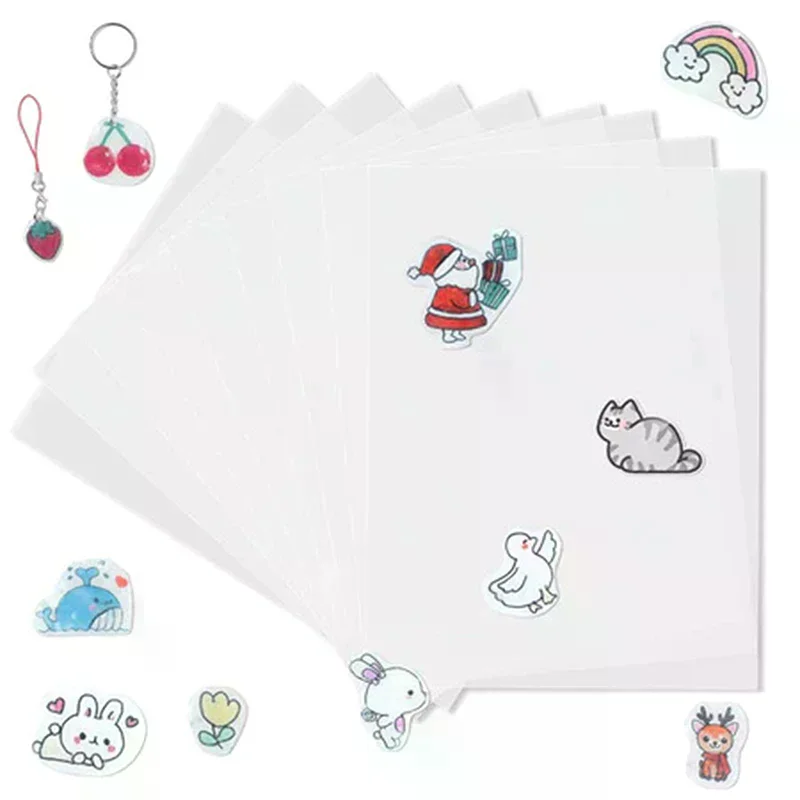 10 Pieces Shrink Plastic Sheets 20x29cm Sanded Shrink Films Papers For Keychain Making DIY Craft