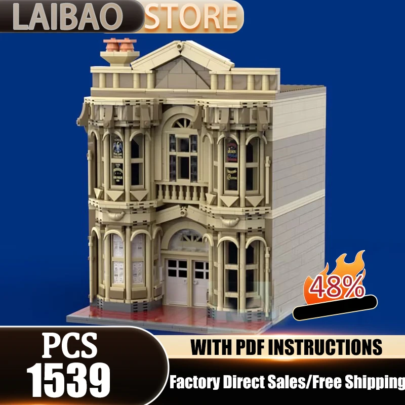 Street View Moc Building Blocks Magic Kingdom Town Square Confectionary Model Technology Brick  Assembly Construction Toy Gift