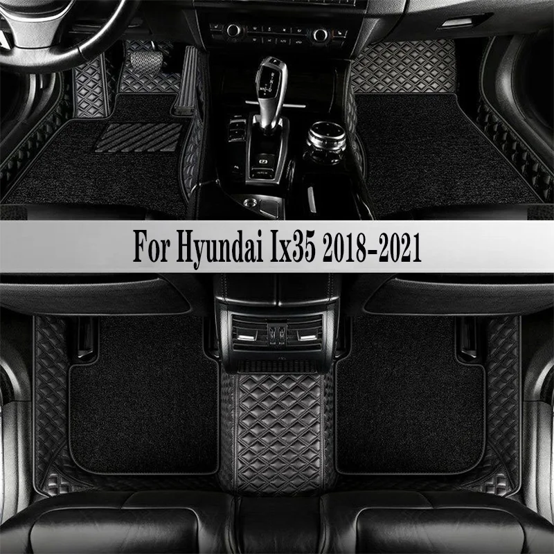 

For Hyundai Ix35 2018 2019 2020 2021 Car Floor Mats Custom Waterproof Rugs Carpets Covers Auto Interior Accessories Dash Mat