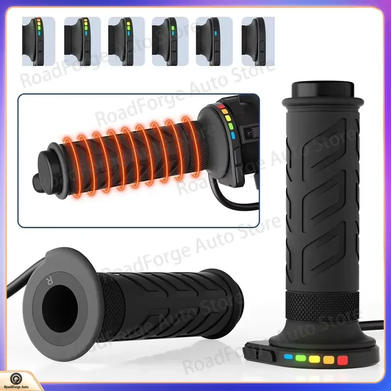for J60F Heated Handle Grips with Memory Technology 5 Level Heating Easy Adjustment Motorcycle Accessories B C9J5
