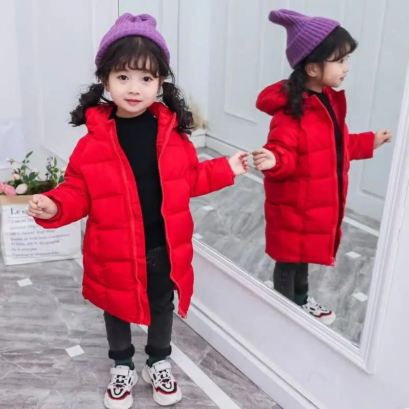 

Girls Boys Down Cotton Jacket Winter Thickened Baby Kids Coats Foreign Style Outerwear Infants Children's Parkas 1 Years Clothes