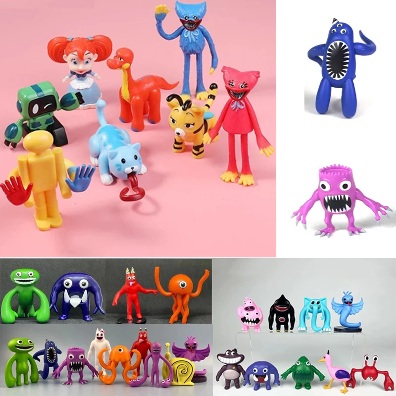 9pcs/set Garten of Banban Action Figure Toys PVC Game Nabnab Hunter Tim Silent Steve Plushies Dolls Children Birthday Gifts