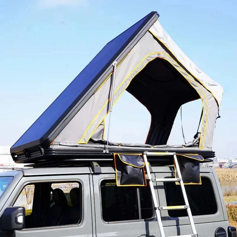 High Quality Triangle Clamshell Rooftop Tent Waterproof Camping Gear For 2-3 Person Fit Wrangler 4x4 Offroad
