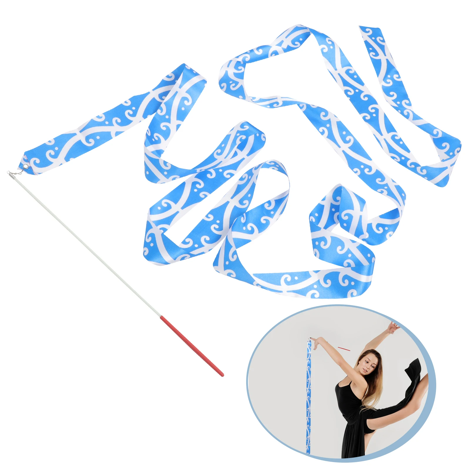 Artistic Dancing Ribbon Performance Ribbon Dancer Wand Portable Gymnastics Ribbon Ribbon Performing Dance Ribbon