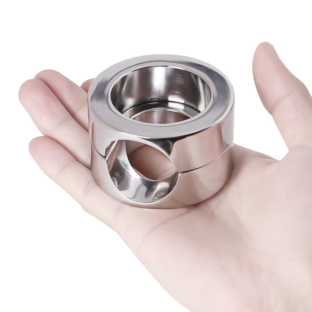 Silver/Gold Heavy Ball Stretcher Metals Scrotum Testicle Stretching  CBT Sex Toy For Men Cockring Male Chastity Device Sex Shop