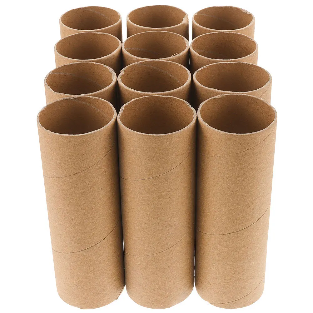 20pcs Paper Craft Tubes 15Cm Diy Cardboard Rolls For Creative Activities School Projects Home Decoration Brown Toilet Paper