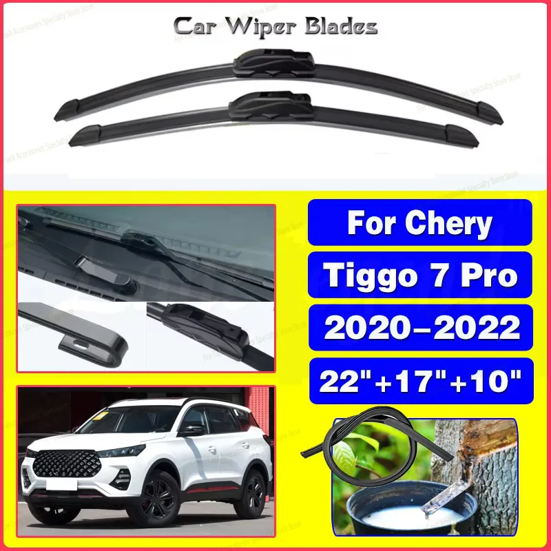 For Chery Tiggo 7 Pro 2020 2021 2022 Accessories Front Rear Windscreen Wiper Blade Brushes Wipers for Car U J Hook 22