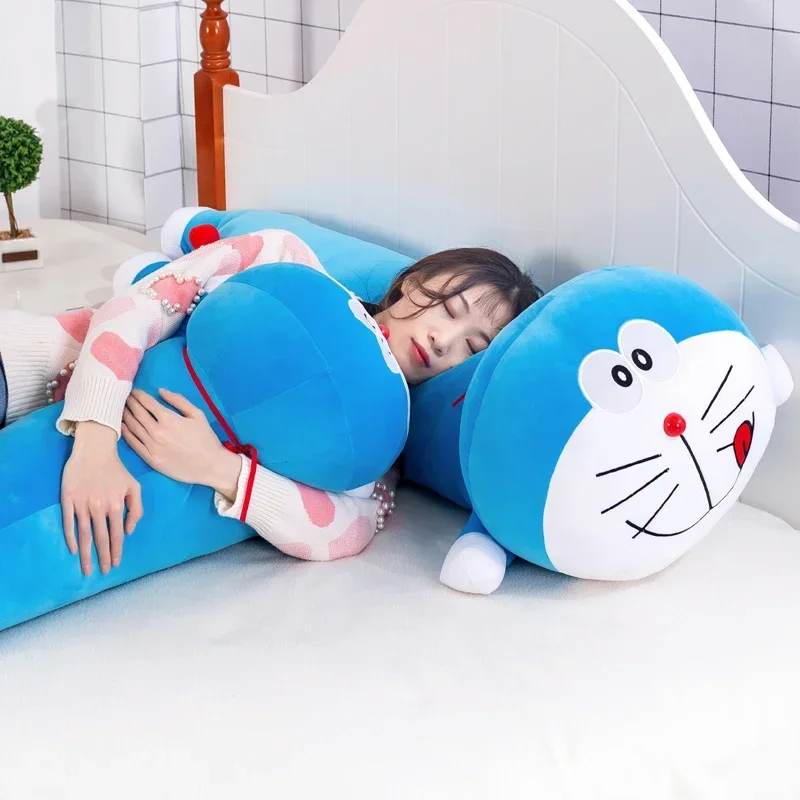 Doraemon Long Strip Pillow Plush Toy Cute Stuffed Plushie Doll Cartoon Cat Animal Sofa Bed Pillow Toy Baby Birthday Gift