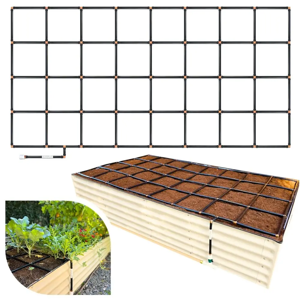 

Garden Grid Watering System | Garden Irrigation System or Garden Beds – But Better | Pre-Assembled, Waters Every Plant, 2-Min Se