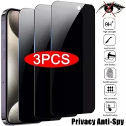 3Pcs Privacy Screen Protector For iPhone 17 16 15 13 12 11 16 Pro Max Mini 8 7 Plus Anti-spy Protective Glass For iPhone 17
