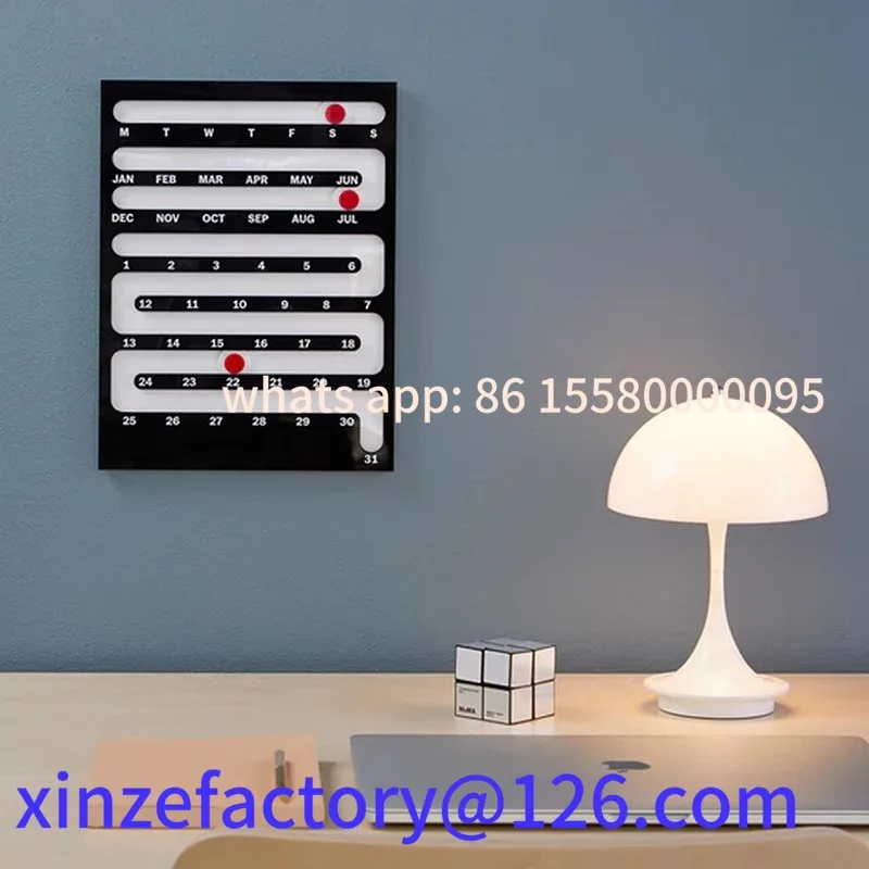 Customizable Nordic Style New Calendar Desktop Home Ornament Creative Acrylic Wall-Mounted