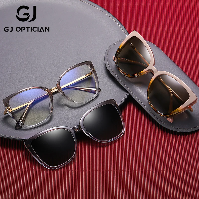 

GJ OPTICIAN универсальные пластиковые титановые магнитные солнцезащитные очки поляризационные солнцезащитные очки женские анти-синий свет весенние очки для чтения