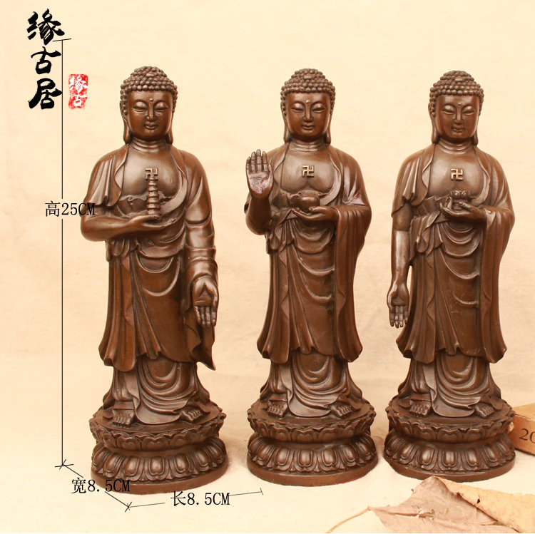 3P # GOOD figure of Buddha HOME efficacious Talisman House Protection # Tibetan Buddhism Phra Sompo Sambo Buddha brass statue