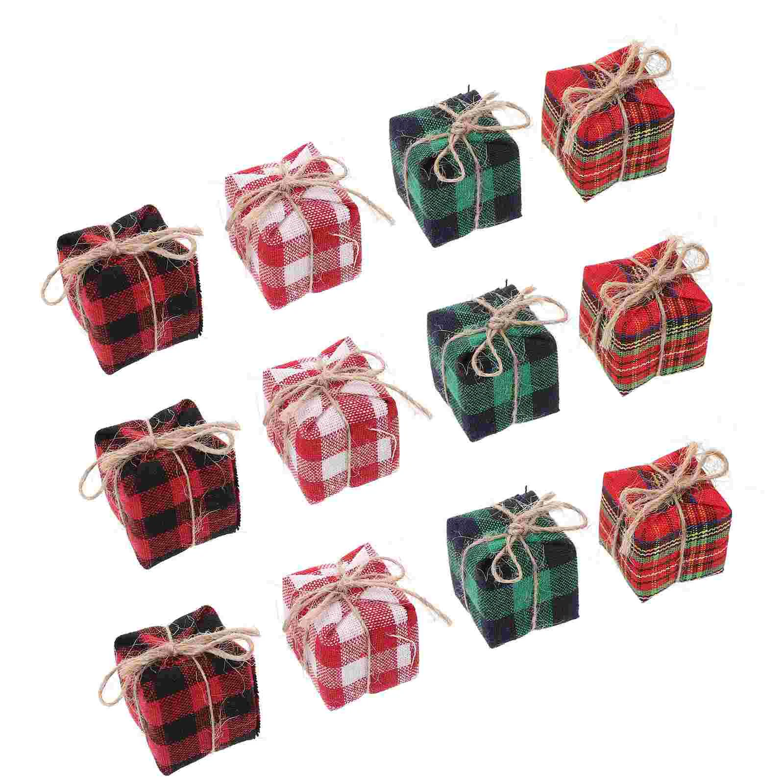 

12Pcs Mini Boxes Ornaments House Christmas Miniature Present Dolls House Mini Boxes Small Gift Boxes Ornament