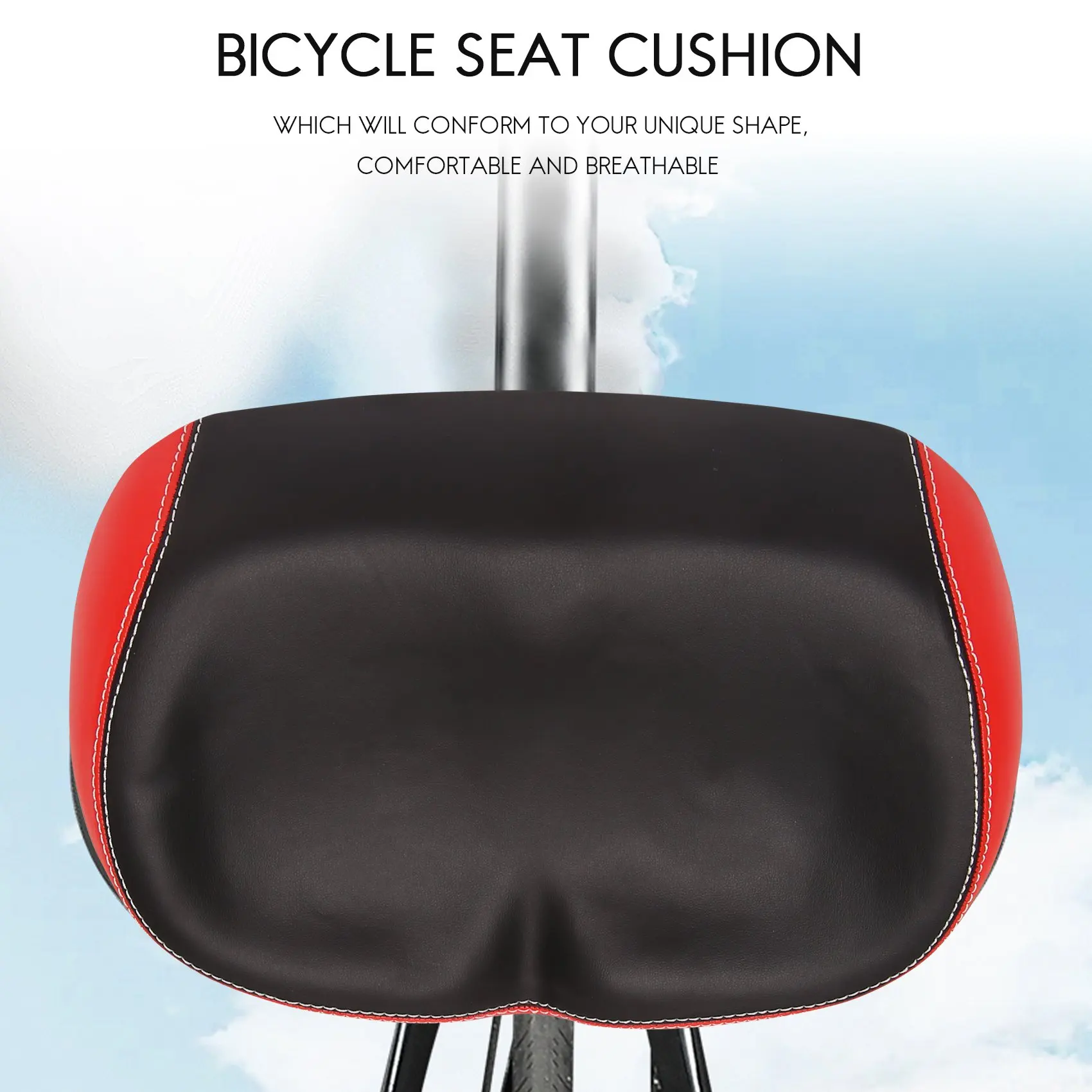 

A51Q-Bicycle Seat Noseless Bicycle Saddle Seat Cushion Comfortable Breathable For Road Mountain Folding Bicycle