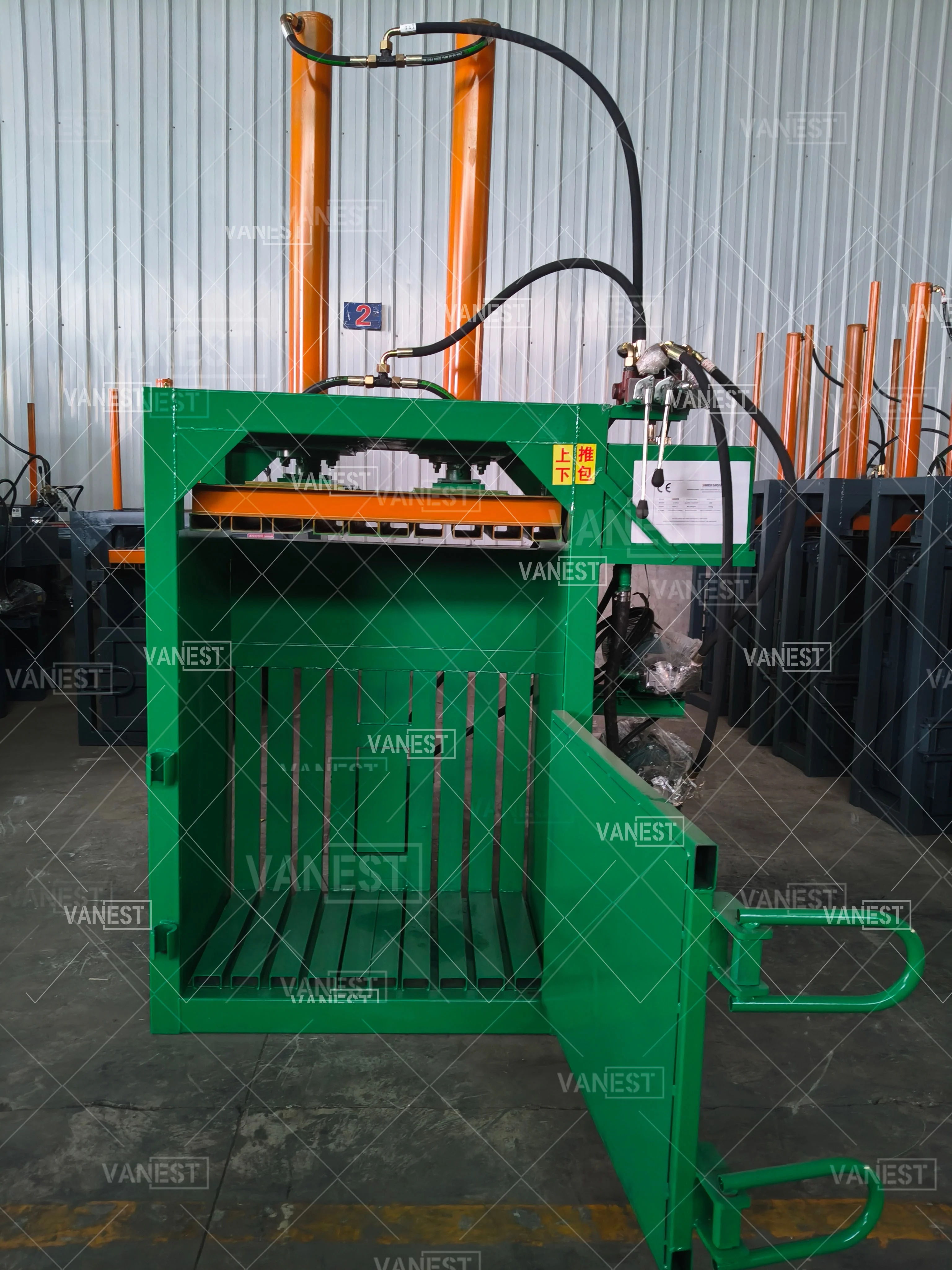 VANEST Industrial Metal Chip Baler Vertical Hydraulic Compactor Machine For Metal Shavings Chips Compression Baling Processing