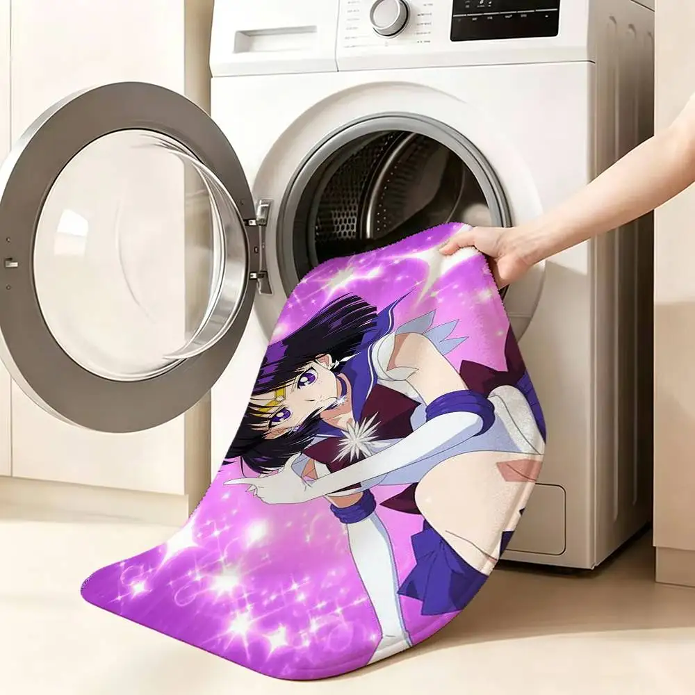 ANIME T-Tomoe H-Hotaru Princess Saturn Floor Mat Soft Non Slip for Entry Door Bathroom Indoor Home Decorative Carpet