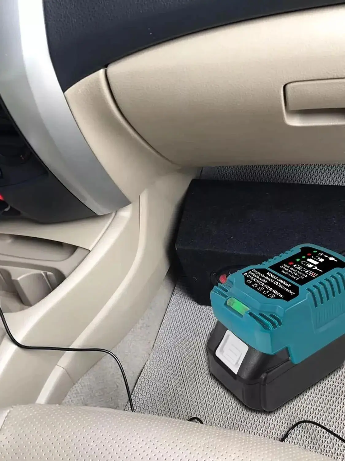 NOWOŚĆ Ładowarka samochodowa Mini Compact Makita 18V LXT Akumulator BL1860 BL1830 DC 12V/24V Li-ion Wtyczka zapalniczki z diodą LED — zdjęcie produktu 7