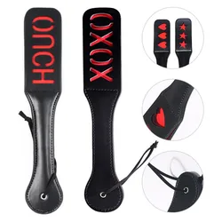 Women Double-deck Slave Paddle Leather Butt Whip BDSM Whip Spanking Flogger Fetish Bondage Erotic Sexy Lingerie Sexual Toy Adult