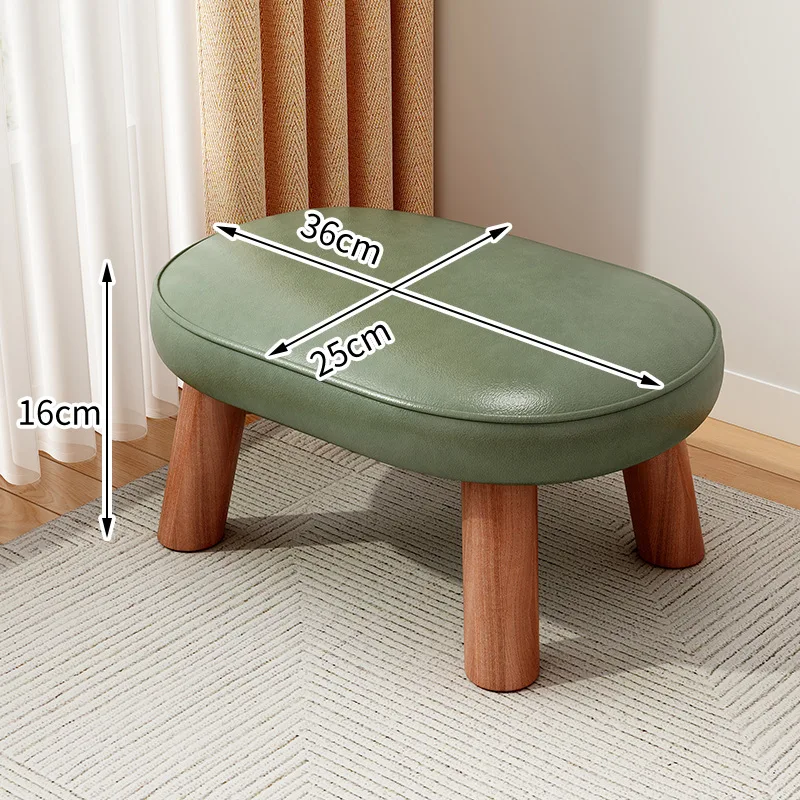 Small stool home low stool living room stool creative children's seat cushion sturdy and durable sofa footstool image 5