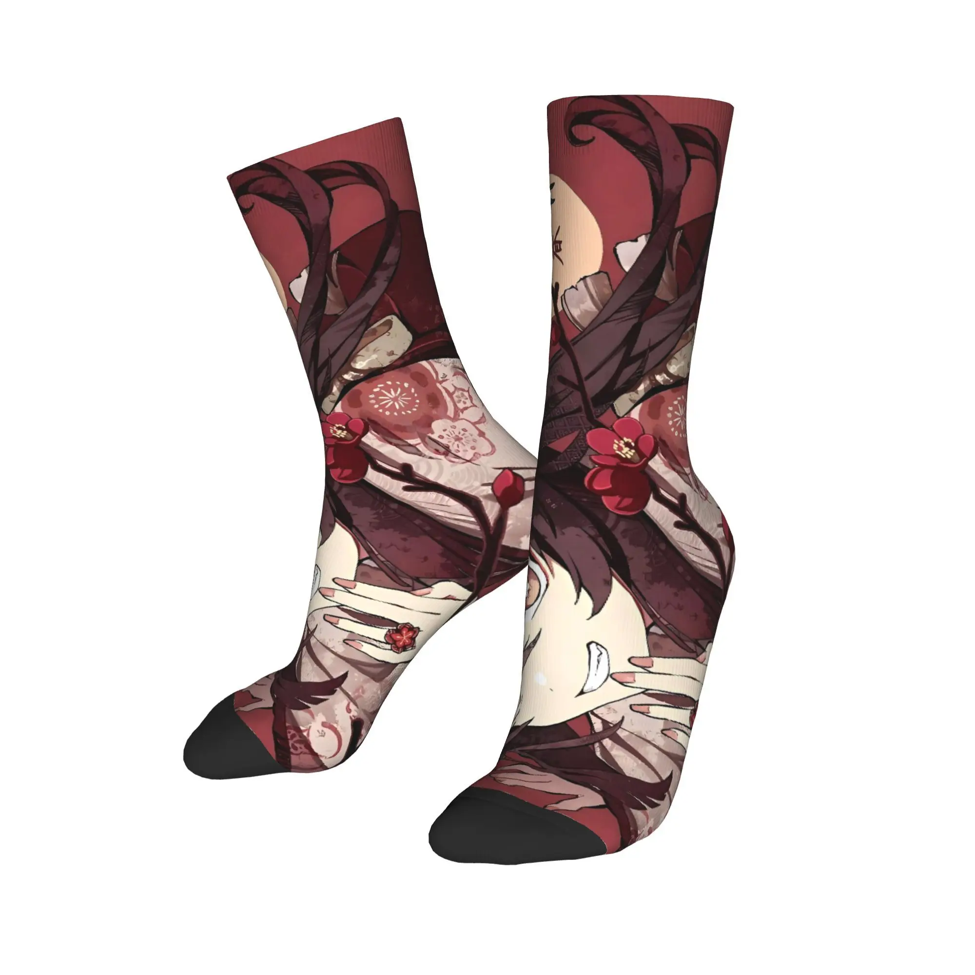 أنيمي لعبة Genshin تأثير جوارب أنيقة الجوارب للجنسين الرجال الجوارب الناعمة الشتاء سكيت الرسم المضادة للانزلاق الجوارب هدية عيد ميلاد