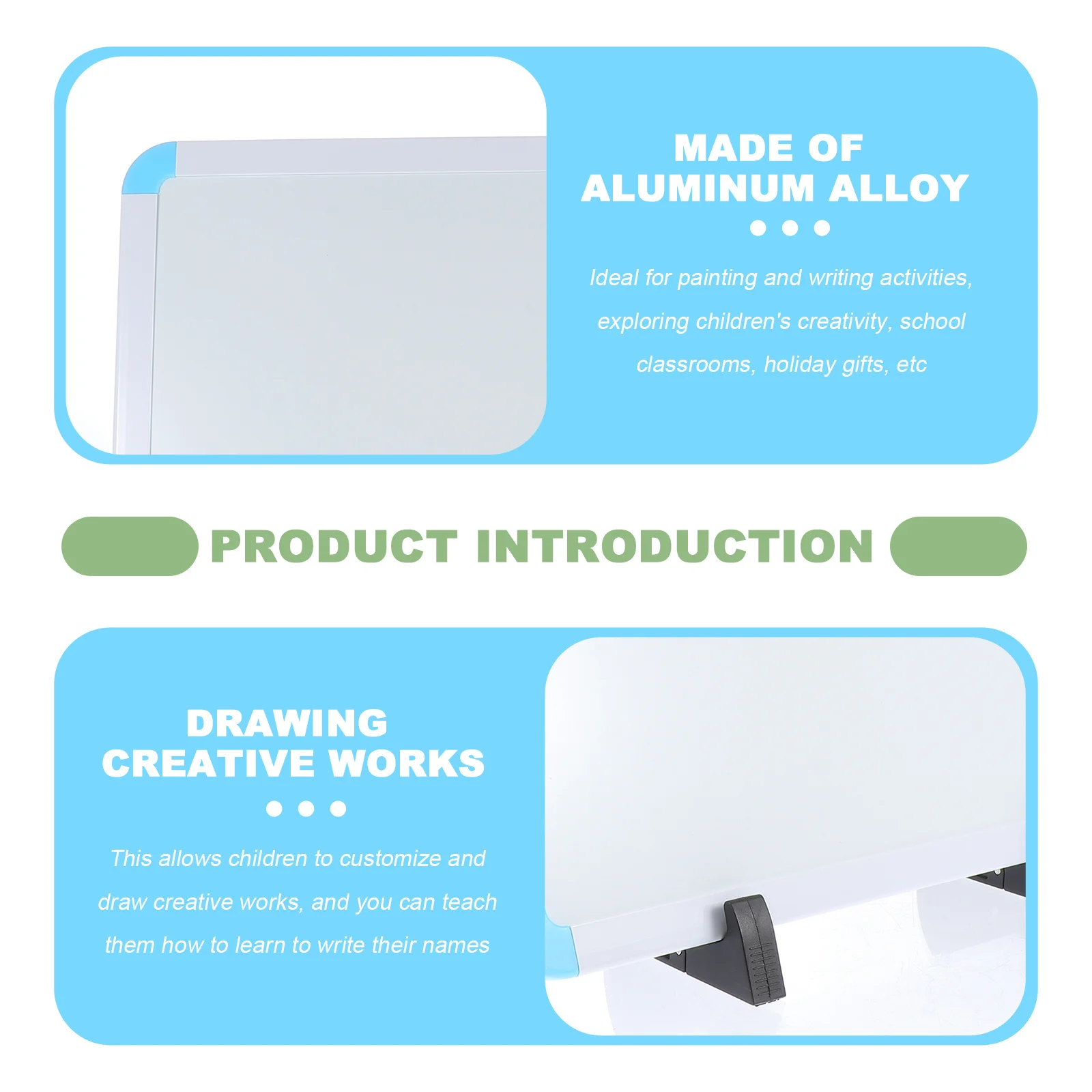 

1Set Magnetic Double-Sided Whiteboard Writing Board with Bracket Erasable Painting Graffiti Message Board Office Home