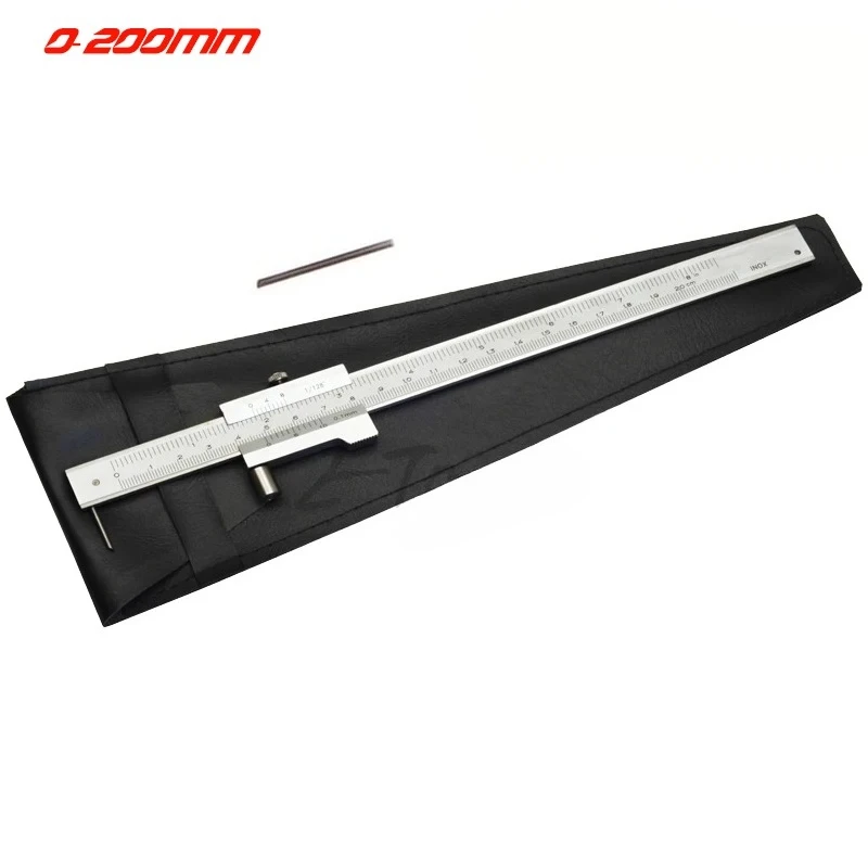 0-200mm Marking Vernier Caliper With Carbide Scriber Parallel Marking Gauging Ruler Measuring Instrument Tool send 1ps needle