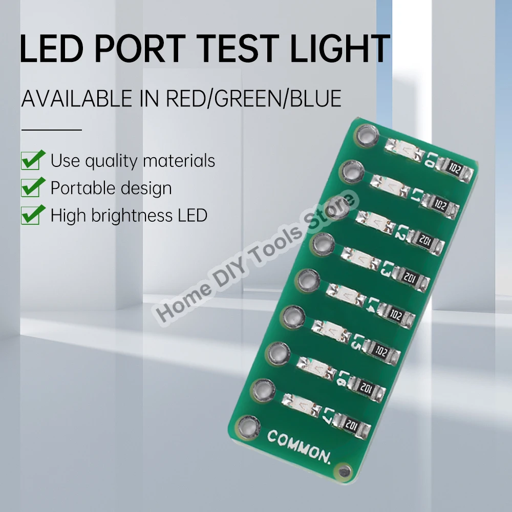 8-segment LED Port Test Lamp Indicator Running Water Port Test Lamp Red, Green And Blue Colors Optional