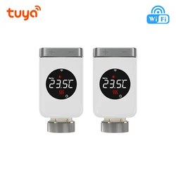 Tuya Smart Home Thermostatische Kop Radiator Klep Actuator Trv Wifi Temperatuur Controller Smart Life Alexa Google Home Alice