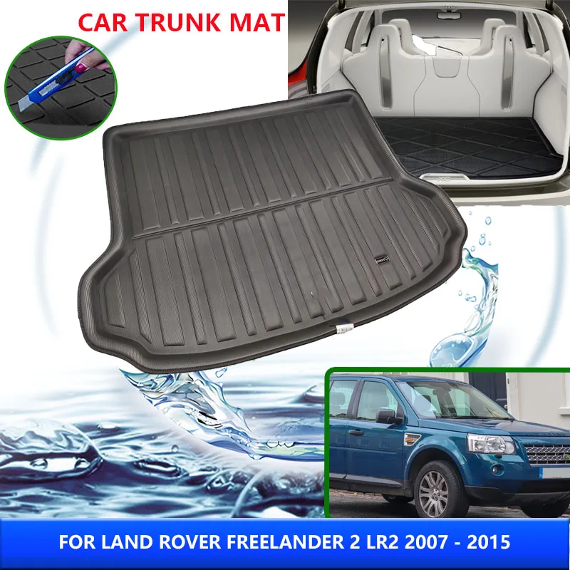 Car Rear Trunk Mat For Land Rover Freelander 2 LR2 2007~2015 2012 2013 2014 High Temperature Resistant Storage Carpet Accessorie