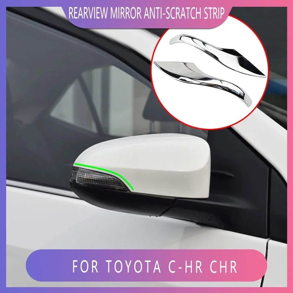 Car Rearview Mirror Cover Trim for Toyota C-HR CHR 2016 - 2022 ABS Chrome Car Rear View Mirror Decoration Sticker Accessories