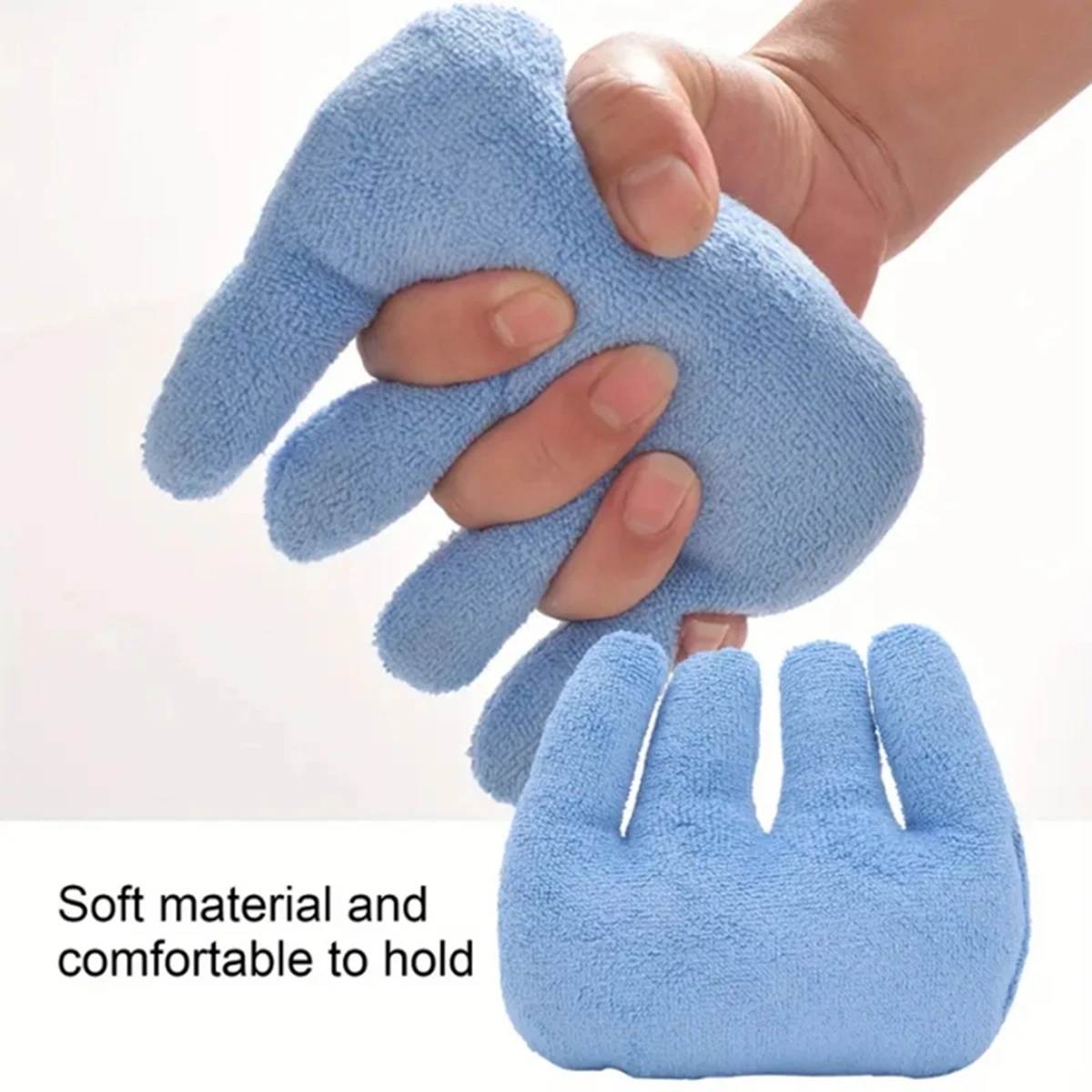 

Blue Hand Rehabilitation Grip Cushion with Finger Separators