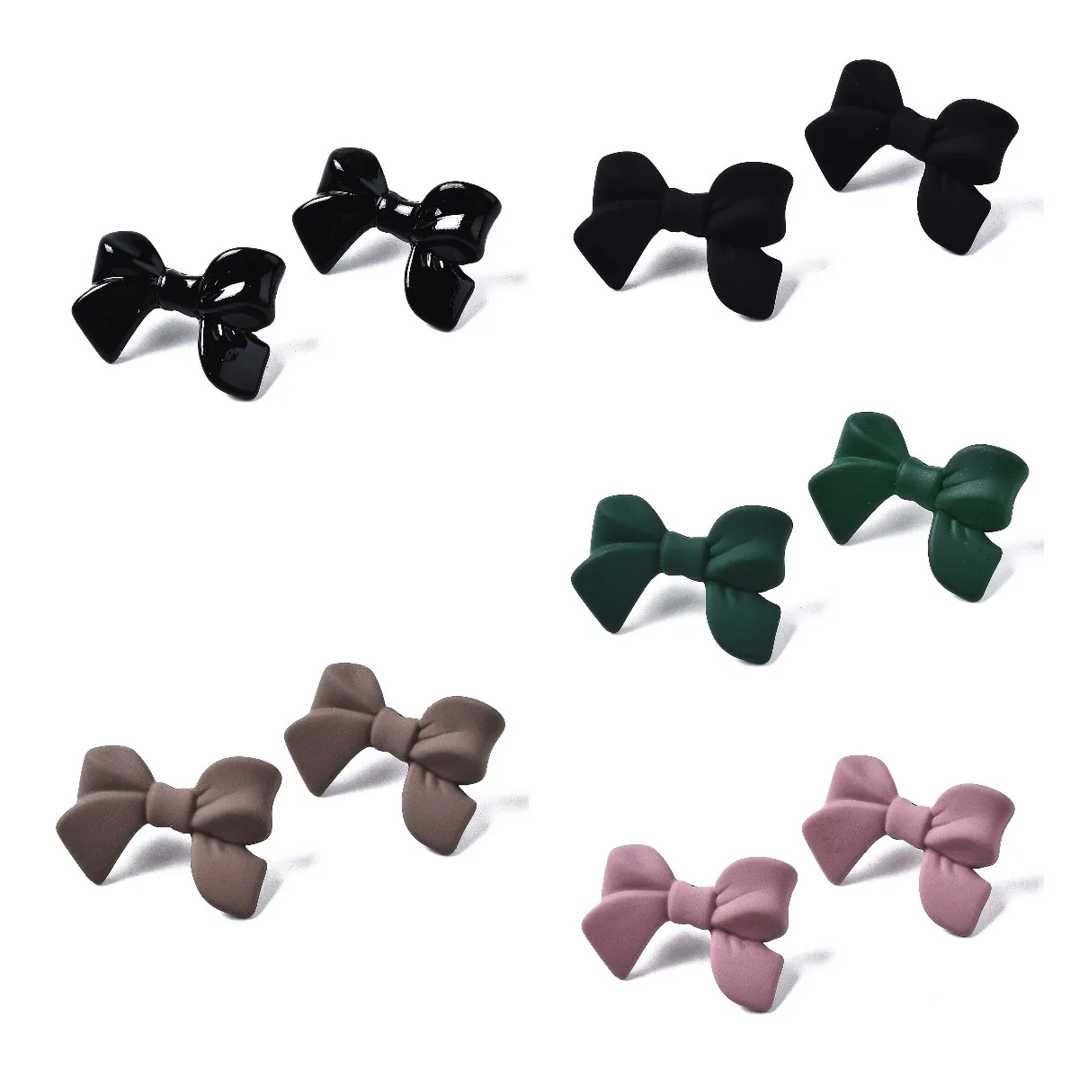 

Kissitty 100Pcs Spray Painted CCB Plastic Bowknot Stud Earring Findings For DIY Accessories Jewelry Findings Gift