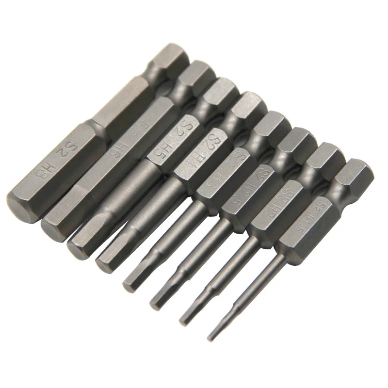 8pcs Magnetic Hex Shank Screwdriver Bits Set Hexagon Head Wrench Drill Bit Key Allen Screwdriver Bit Set 1.5/2.5/3/4/5/6/8mm