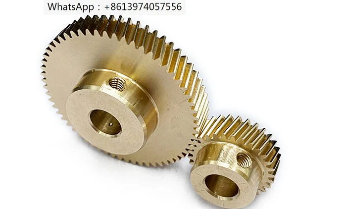 

2 pcs Copper 0.5 die boss helical gear 20-39 high precision helical rack worm hobbing