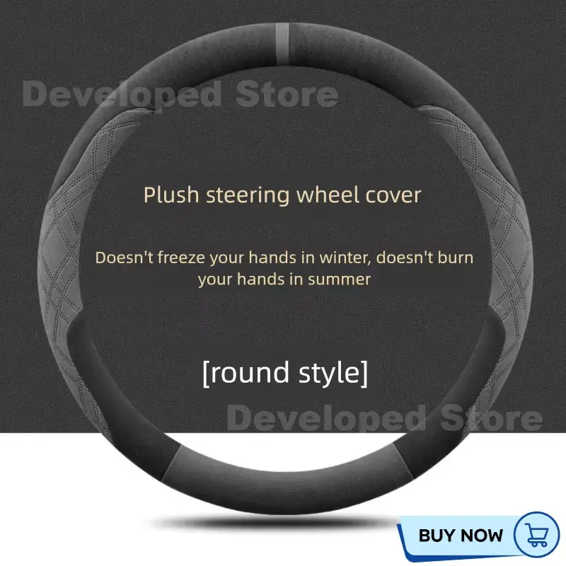 Suede Warm Car Steering Wheel Cover For Isuzu D-MAX Dmax I ASCENDER 4X4 V-CROSS Mu-X Heating Steering Cover Auto Accessories