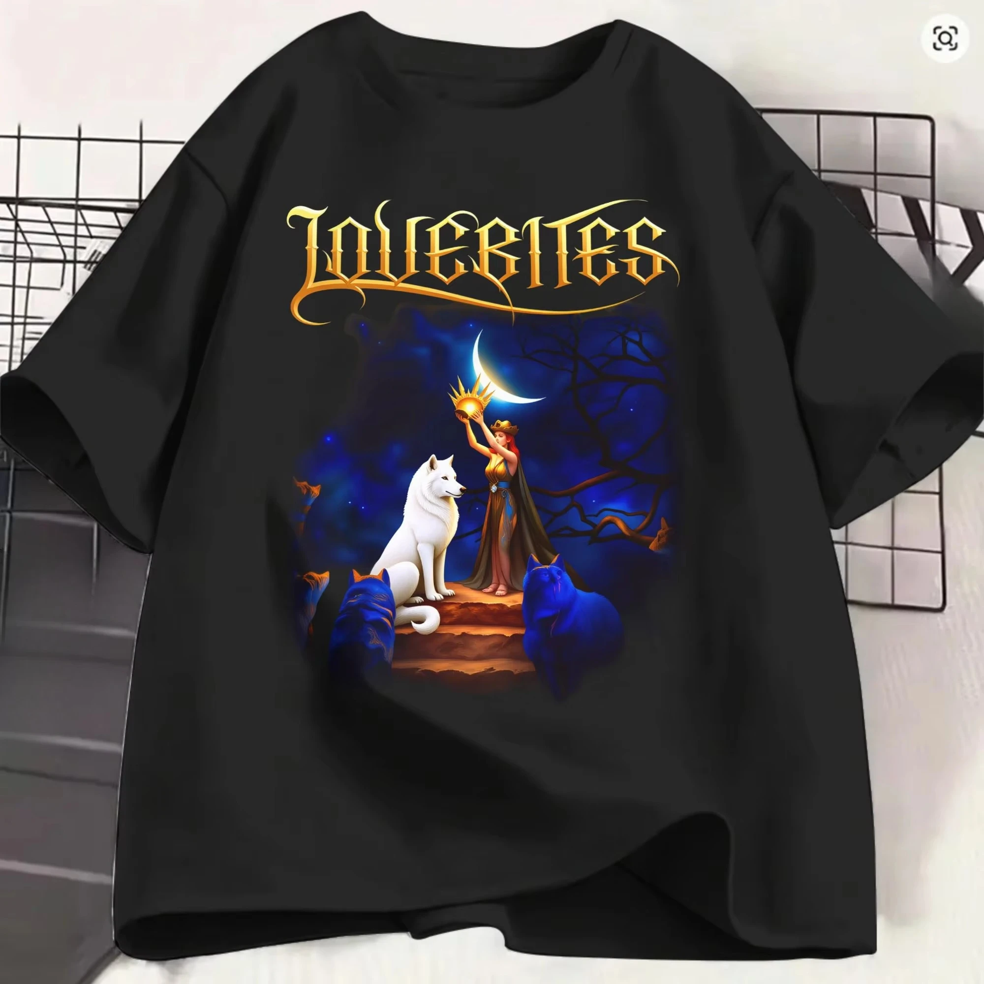 Lovebites T-shirt d'été Outstanding Power Hipster pour hommes, 100% coton respirant, surdimensionné, à manches courtes, classique